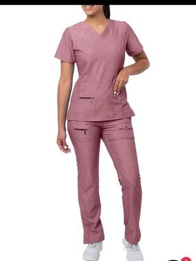 ADAR NWT Pro Collection Heather Scrub Set Women’s Size L